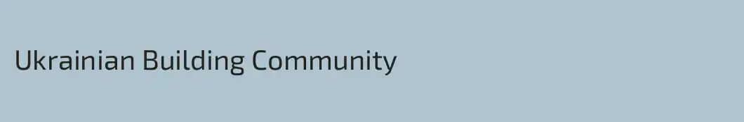 Ukrainian Building Community